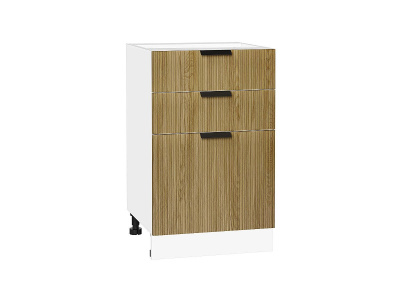 Кухонный гарнитур Евро Лайн-01  280х60х214/Белый/Дуб песочный фото в интернет-магазине BestWood