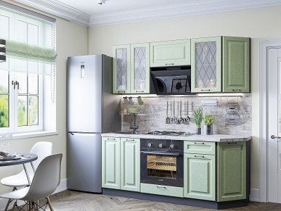 Кухонный гарнитур Ницца-01  190х60х214/Дуб оливковый фото в интернет-магазине BestWood