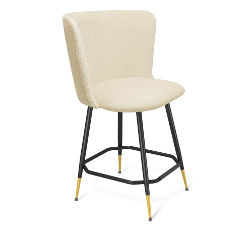 Стул полубарный Бежевый,черный муар,золото,60х58х98,5см. фото в интернет-магазине BestWood