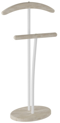 Вешалка костюмная 50х28х105/Дуб Беленый/Белый фото в интернет-магазине BestWood