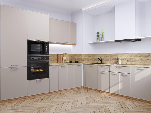 Кухонный гарнитур Квадро-02 240/215х60х214/Кашемир фото в интернет-магазине BestWood