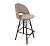 Стул барный 49х53х109,5/Латте/Темный Орех/Черный