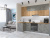 Кухонный гарнитур Флэт-04  100/250х60х234/Wotan Oak 2S/Temple Stone 2S фото в интернет-магазине BestWood