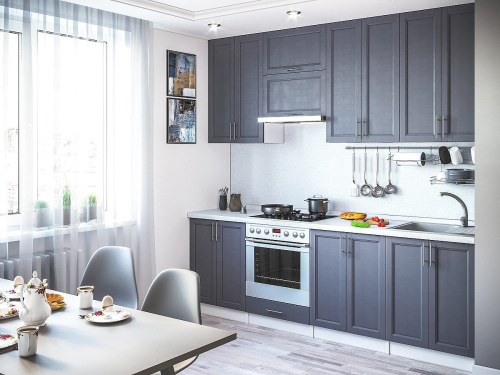 Кухонный гарнитур Сканди-03  260х60х234/Graphite Softwood фото в интернет-магазине BestWood