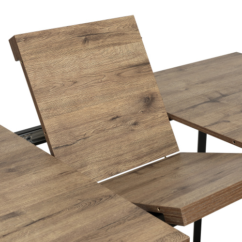 Стол раздвижной Ковен 140х85х75 Дуб велингтон/Черный фото в интернет-магазине BestWood