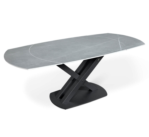 Обеденная группа Серый светлый,черный,тихий океан,черный муар,190х180х86см. фото в интернет-магазине BestWood