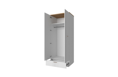 Шкаф 2DG1S 85х60,2х210 Белый/Дуб Наварра фото в интернет-магазине BestWood
