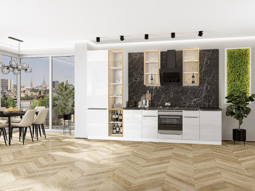 Кухонный гарнитур Фьюжн-08  340х60х234/Angel фото в интернет-магазине BestWood