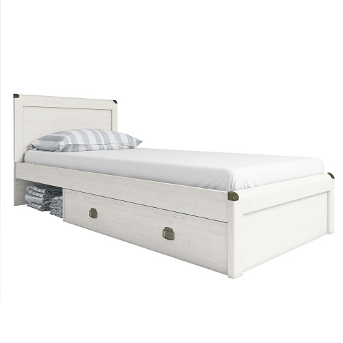 Кровать 1Я90 без ПМ 96,8х205,3х89,5/Сосна винтаж фото в интернет-магазине BestWood