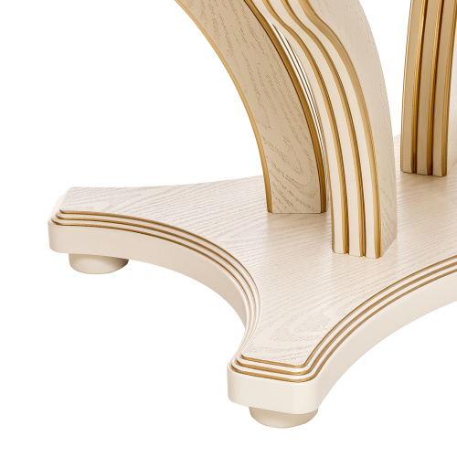 Стол раздвижной Ромео 120х120х76,5/Слоновая кость,патина золото фото в интернет-магазине BestWood