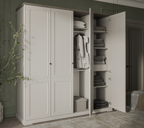 Шкаф 4DG 215,4х60,9х230,5 Персидский жемчуг/Каньон фото в интернет-магазине BestWood