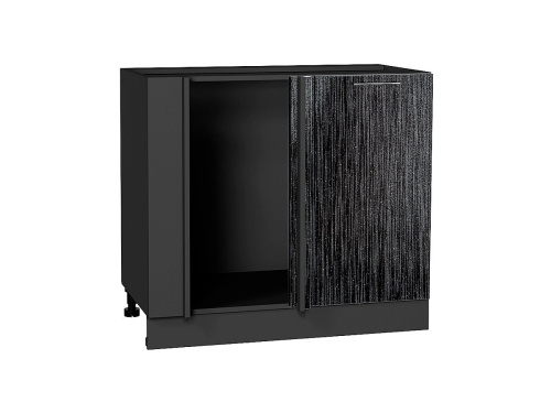 Кухонный гарнитур Валерия-М-04  130/200х60х214/Серый металлик дождь светлый/Черный металлик дождь фото в интернет-магазине BestWood