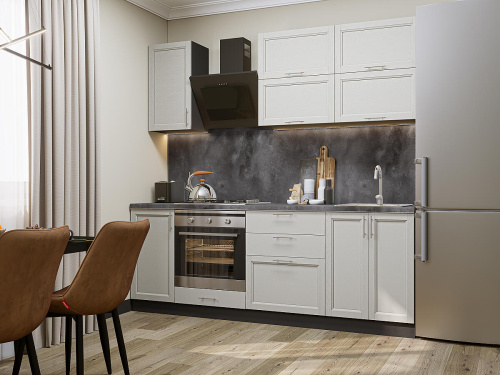 Кухонный гарнитур Сканди-01  220х60х214/Cappuccino Softwood фото в интернет-магазине BestWood