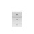 Комод Нирита/Хайди, 3 ящика 46х30х77,3/Белый