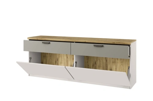 Гостиная К-2 Модерн 130х330х230 Персидский жемчуг/Дуб Наварра фото в интернет-магазине BestWood