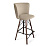 Стул барный 60х50х111,5/Ванильный Крем/Темный Орех/Черный