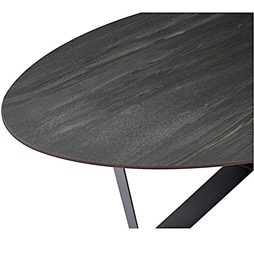 Стол обеденный Космо 180х90х75/Металл Черный/Керамика AustriIia sand black фото в интернет-магазине BestWood