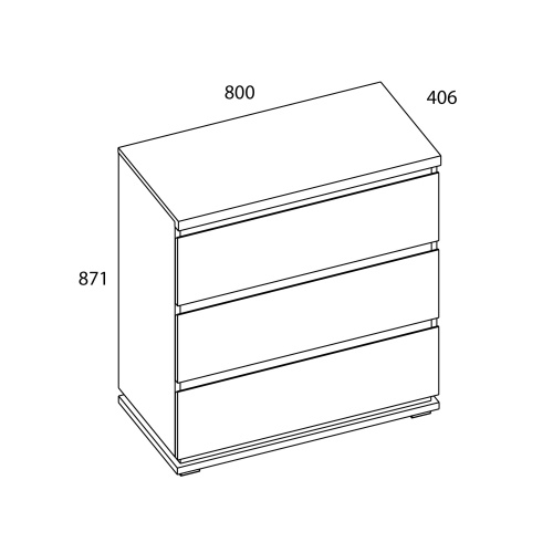 Комод 3S 80х40,6х87,1/Дуб мадура фото в интернет-магазине BestWood