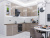 Кухонный гарнитур Фьюжн-04  220/180х60х234/Gallant фото в интернет-магазине BestWood
