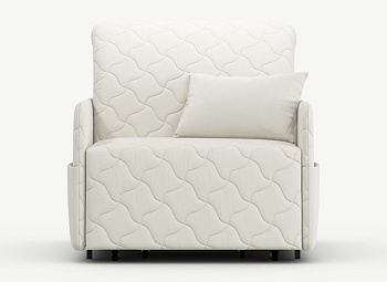 Кресло-кровать,Белый Велюр