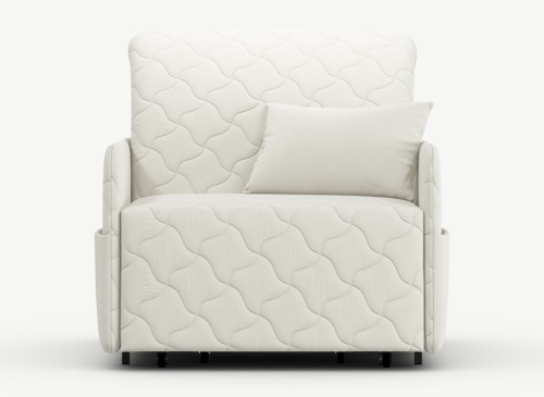 Кресло-кровать,Белый Велюр фото в интернет-магазине BestWood