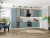 Кухонный гарнитур Флэт-05  400/100х60х234/Grey-green In 2S фото в интернет-магазине BestWood