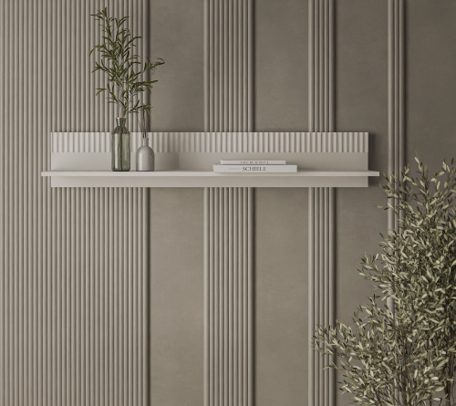 Полка навесная 127,4х21,6х22 Персидский жемчуг/Амарок фото в интернет-магазине BestWood