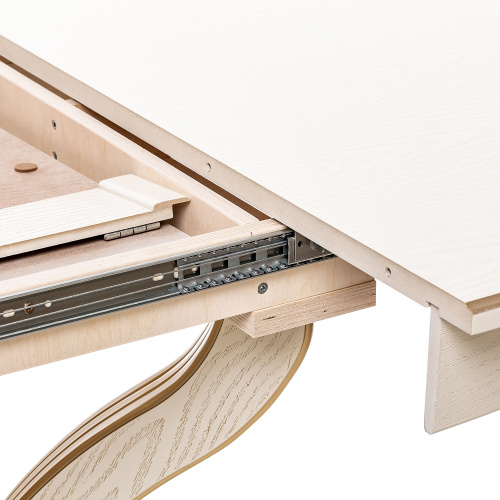 Стол раздвижной Ромео 120х120х76,5/Слоновая кость,патина золото фото в интернет-магазине BestWood