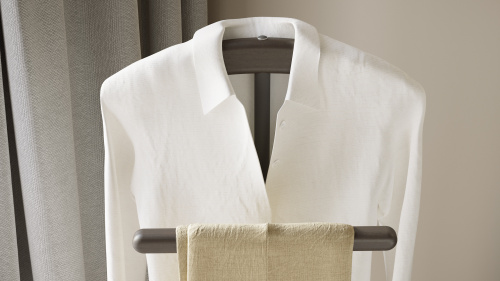 Вешалка костюмная 50х28х105/Венге/Черный фото в интернет-магазине BestWood