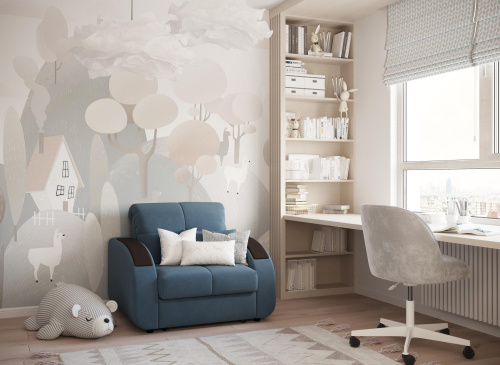 Кресло 118х104х90/Синий фото в интернет-магазине BestWood