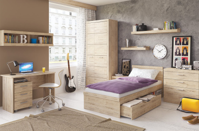 Шкаф 2D 92,1х46,6х217,3/Дуб Санремо фото в интернет-магазине BestWood