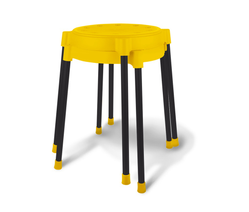 Табурет 36х36х44/Желтый/Черный фото в интернет-магазине BestWood
