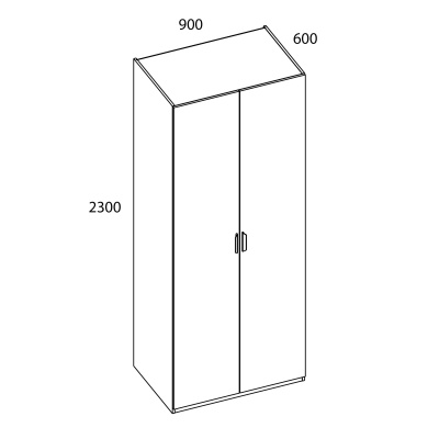 Шкаф 2DG Z 90х60х230/Персидский жемчуг фото в интернет-магазине BestWood