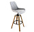 Стул барный 54х58х113,5/Серое Облако/Корич.Брашир./Черный Муар