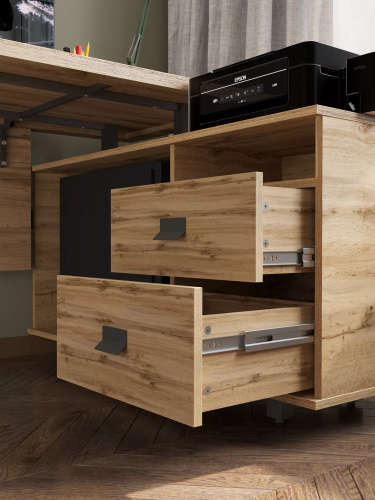 Стол письменный 150х120х76 /Дуб вотан фото в интернет-магазине BestWood