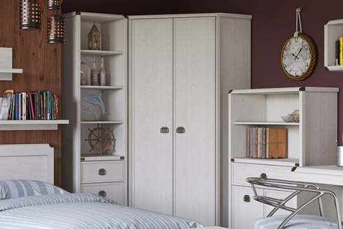 Шкаф угловой 2D 101х101х202,8/Сосна винтаж фото в интернет-магазине BestWood