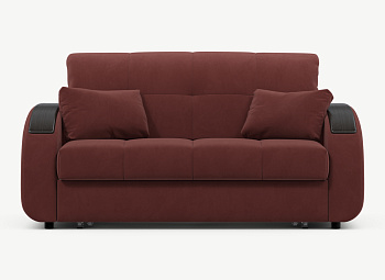 Диван прямой,Красно-коричневый Велюр