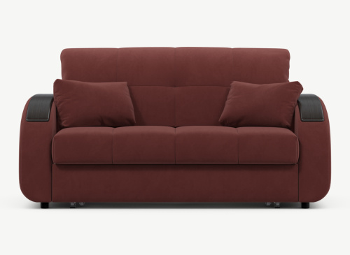 Диван прямой,Красно-коричневый Велюр фото в интернет-магазине BestWood