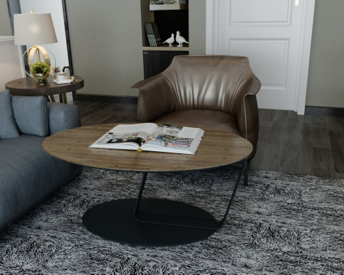 Стол журнальный Орех светлый , черный муар,93х57,2х39,2см. фото в интернет-магазине BestWood