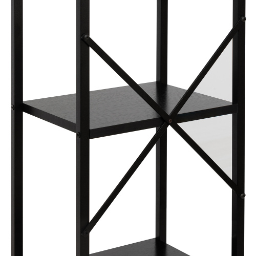 Стеллаж Стилвуд узкий, 5 полок,Чёрный,30х23,5х143см. фото в интернет-магазине BestWood
