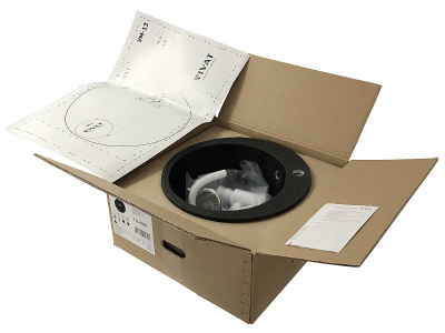 Мойка врезная 1Ч 47х37,5х18 /Матовый черный фото в интернет-магазине BestWood