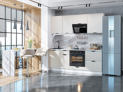 Кухонный гарнитур Евро Лайн-02  200х60х214/Агат фото в интернет-магазине BestWood