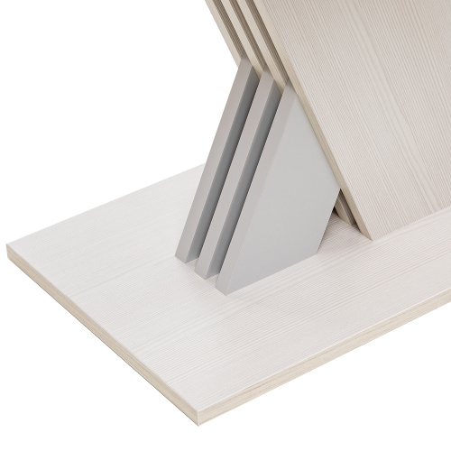 Стол раздвижной Гросс 120х75х75,5 Бодега белый/Серый фото в интернет-магазине BestWood