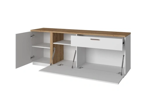 Гостиная К-1 Матео 338,2х129,5х210 Белый/Дуб Наварра фото в интернет-магазине BestWood