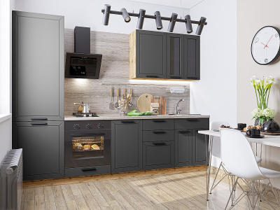 Кухонный гарнитур Глетчер-04  270х60х214/Маренго Силк фото в интернет-магазине BestWood