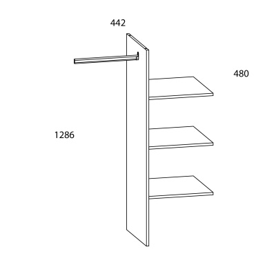 Комплект полок 2DG2S 44,2х48х128,6/Вудлайн кремовый фото в интернет-магазине BestWood