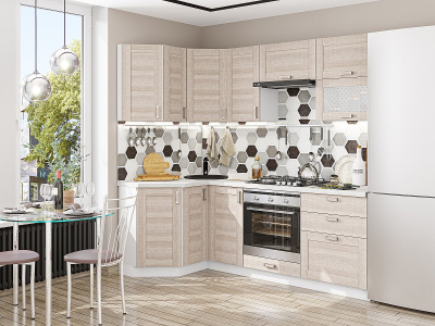 Кухонный гарнтитур Лофт-03  120/220х60х214/Cappuccino Veralinga фото в интернет-магазине BestWood