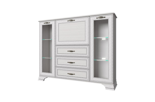 Тумба 2V1D3S 154х37х125,3/Вудлайн кремовый фото в интернет-магазине BestWood