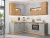 Кухонный гарнитур Флэт-02  170/240х60х234/Wotan Oak 2S/Temple Stone 2S фото в интернет-магазине BestWood