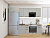 Кухонный гарнитур Флэт-01  260х60х214/Light Grey In 2S